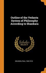 Tapa de Outline of the Vedanta System of Philosophy According to Shankara