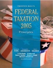 Tapa de Prentice Hall's Federal Taxation 2005 Principles