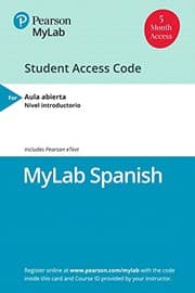 Tapa de MyLab Spanish with Pearson eText for Aula abierta -- Access Card