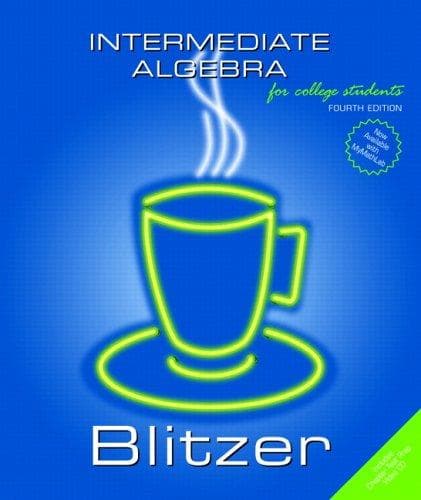 Tapa de Intermediate Algebra (4th Edition) (Blitzer Hardback Series)