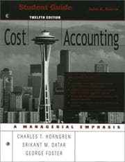 Tapa de Cost Accounting Student Guide