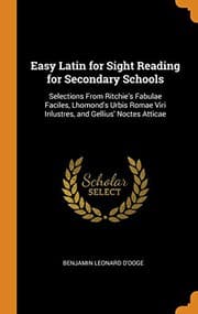 Tapa de Easy Latin for Sight Reading for Secondary Schools