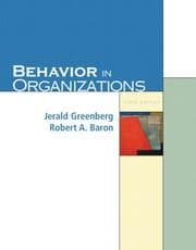 Tapa de Behavior in organizations