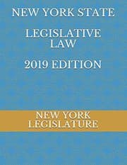Tapa de NEW YORK STATE LEGISLATIVE LAW 2019 EDITION