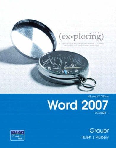 Tapa de Exploring Microsoft Office Word 2007, Volume 1