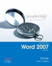 Tapa de Exploring Microsoft Office Word 2007, Volume 1
