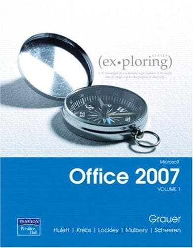 Tapa de Exploring Microsoft Office 2007 Volume 1 (Exploring Series)