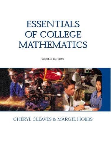 Tapa de Essentials of College  Mathematics (2nd Edition) (Essentials (Prentice Hall))