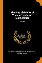 Tapa de The English Works of Thomas Hobbes of Malmesbury; Volume 7