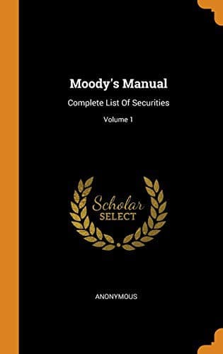 Tapa de Moody's Manual