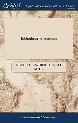 Tapa de Bibliotheca Selectissima