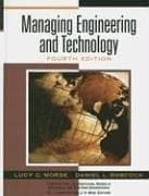 Tapa de Managing Engineering and Technology (4th Edition) (Prentice Hall International Series)