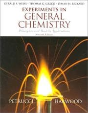 Tapa de Experiments in General Chemistry