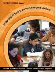 Tapa de Words Their Way Letter and Picture Sorts for Emergent Spellers