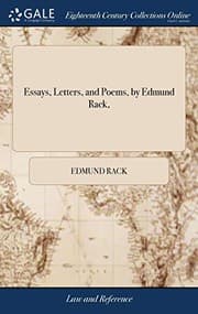 Tapa de Essays, Letters, and Poems, by Edmund Rack,