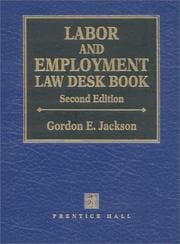 Tapa de Labor and employment law desk book