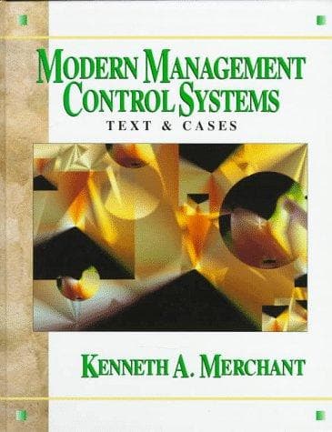 Tapa de Modern Management Control Systems