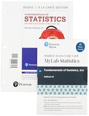 Tapa de Fundamentals of Statistics Loose-Leaf Edition Plus MyLab Statistics with Pearson eText -- 18 Week Access Card Package