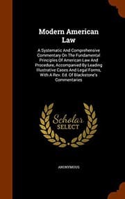 Tapa de Modern American Law