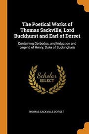 Tapa de The Poetical Works of Thomas Sackville, Lord Buckhurst and Earl of Dorset