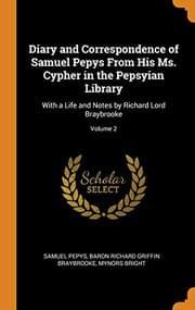 Tapa de Diary and Correspondence of Samuel Pepys From His Ms. Cypher in the Pepsyian Library