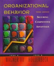 Tapa de Organizational behavior