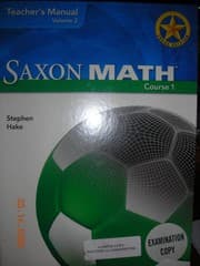 Tapa de Saxon Math Course 1 Texas