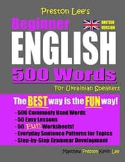 Tapa de Preston Lee's Beginner English 500 Words For Ukrainian Speakers