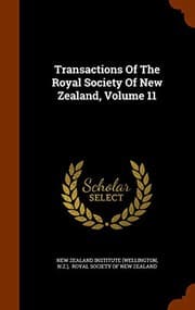 Tapa de Transactions Of The Royal Society Of New Zealand, Volume 11