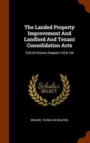 Tapa de The Landed Property Improvement And Landlord And Tenant Consolidation Acts