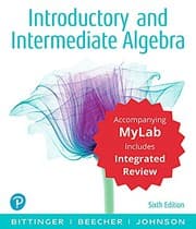 Tapa de Introductory and Intermediate Algebra with Integrated Review and Worksheets plus MyLab Math with Pearson eText -- 24 Month Access Card Package