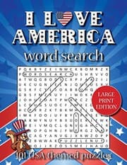 Tapa de I love America word search