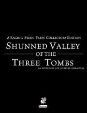 Tapa de Raging Swan's Shunned Valley of the Three Tombs