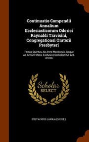 Tapa de Continuatio Compendii Annalium Ecclesiasticorum Odorici Raynaldi Travisini, Congregationsi Oratorii Presbyteri
