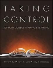 Tapa de Taking control of your college reading and learning