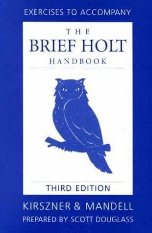Tapa de Brief Holt Handbook Exercise Manual