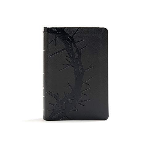 Tapa de KJV Large Print Compact Reference Bible, Charcoal LeatherTouch