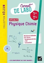 Tapa de Physique chimie 1re/Tle - Éd. 2020 - Carnet de labo élève