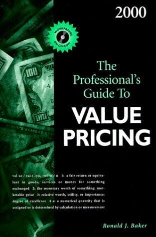 Tapa de The Professional's Guide to Value Pricing 2000