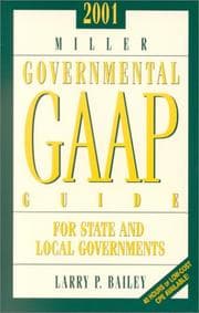 Tapa de 2001 Miller Governmental GAAP Guide