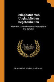 Tapa de Paläphatus Von Unglaublichen Begebenheiten