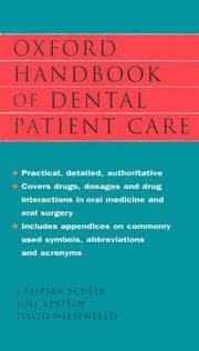 Tapa de Oxford handbook of dental patient care