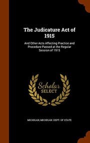 Tapa de The Judicature Act of 1915
