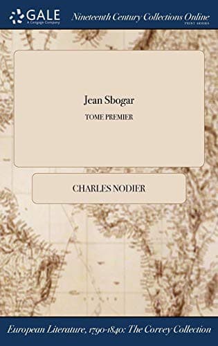Tapa de Jean Sbogar; TOME PREMIER