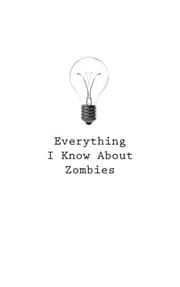 Tapa de Everything I Know About Zombies