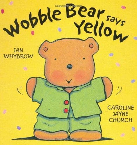 Tapa de Wobble Bear Says Yellow