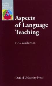 Tapa de Aspects of Language Teaching (Oxford Applied Linguistics)