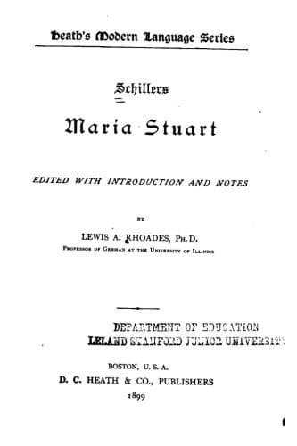 Tapa de Schillers Maria Stuart