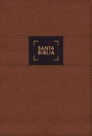 Tapa de NBLA Biblia de Estudio Gracia y Verdad, Leathesoft, Café, Interior a dos colores, con Índice