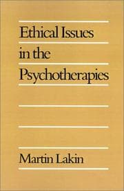 Tapa de Ethical issues in the psychotherapies